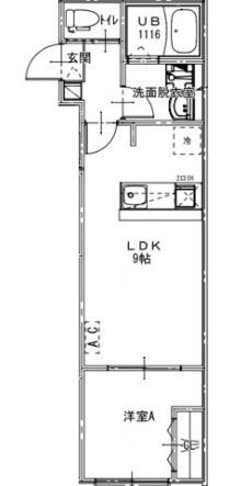 リスグラシュー(1LDK/2階)の間取り写真