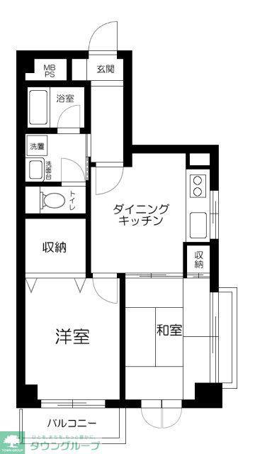 ブレッザ新松戸(2DK/3階)の間取り写真