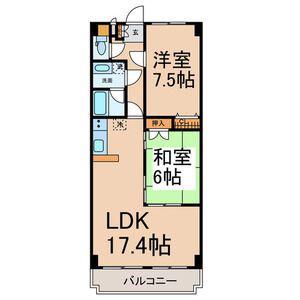エーデルハイム(2LDK/3階)の間取り写真