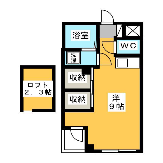 ホワイトハウス(ワンルーム/3階)の間取り写真