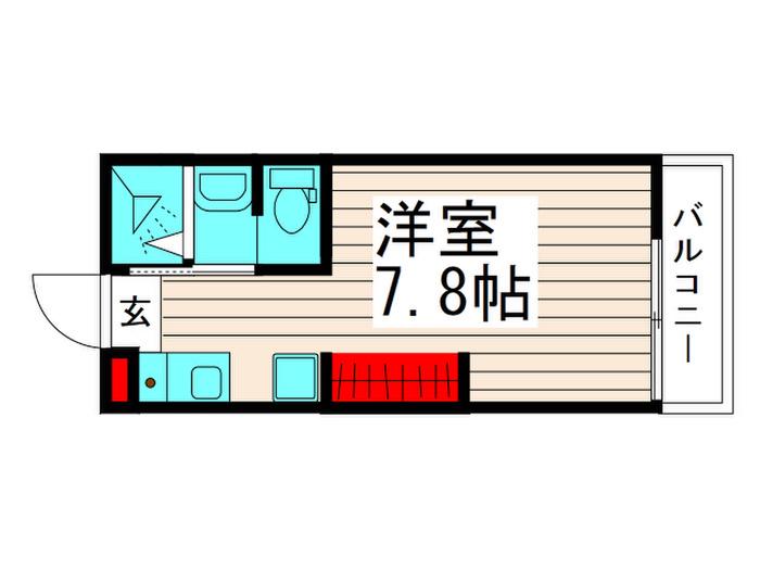 東武伊勢崎線 谷塚駅 徒歩19分 2階建 築37年(ワンルーム/1階)の間取り写真