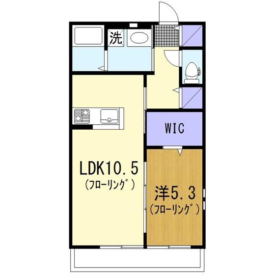 コーシュカII(1LDK/1階)の間取り写真
