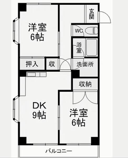 コンフォート21(2LDK/5階)の間取り写真