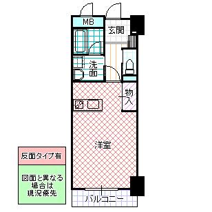日信ビル(ワンルーム/5階)の間取り写真