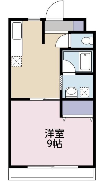 カーサカジマI(1DK/3階)の間取り写真