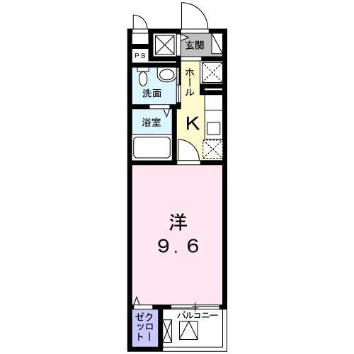 エクセレンテ II(1K/3階)の間取り写真