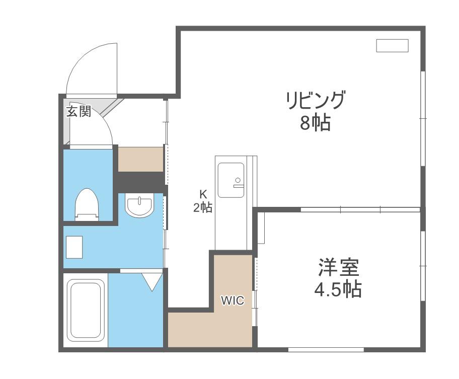 GRAND PLACE HASSAMU(1LDK/1階)の間取り写真