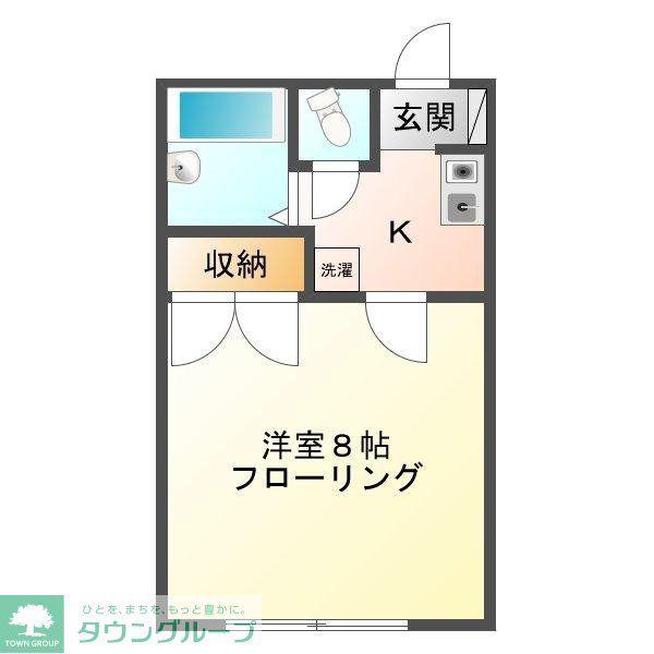 エステートピア和泉(1K/1階)の間取り写真