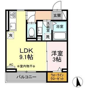 ONE TERMINAL PLACE(1LDK/2階)の間取り写真