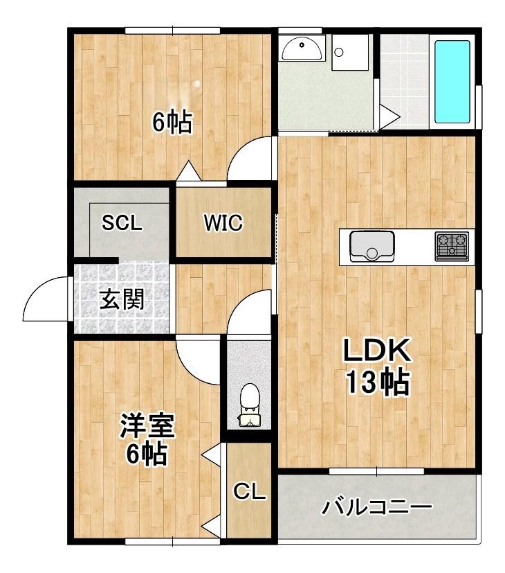 J BLOOM(2LDK/1階)の間取り写真