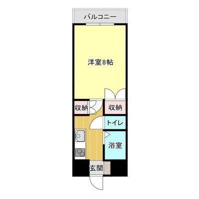 アーバンコート徳常(1K/2階)の間取り写真