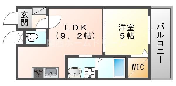 GRAN CLAUDIA寝屋川(1LDK/2階)の間取り写真