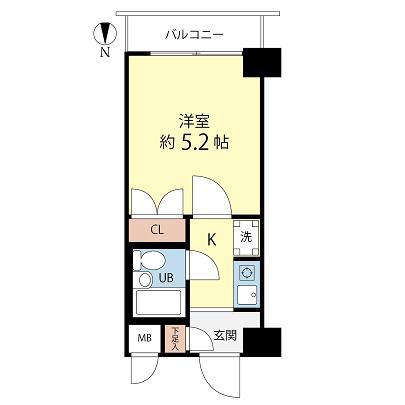 キャピタルビュー平和島(1K/8階)の間取り写真