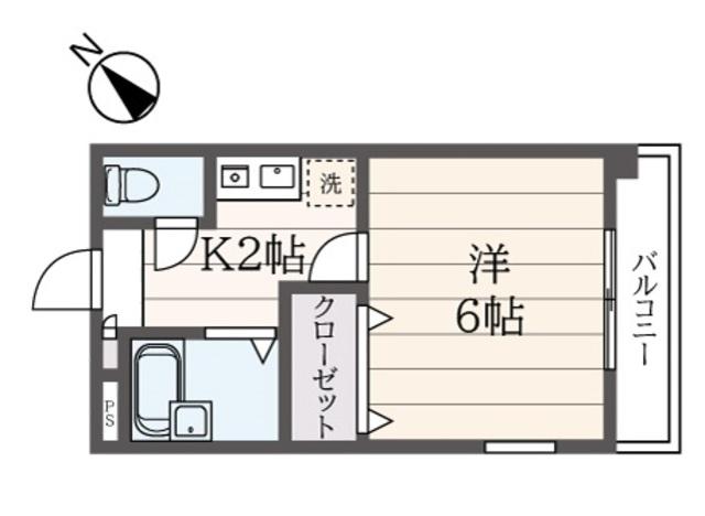 ハイツレインボー(1K/3階)の間取り写真