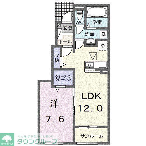 JR宇都宮線 白岡駅 徒歩23分 2階建 新築(1LDK/1階)の間取り写真