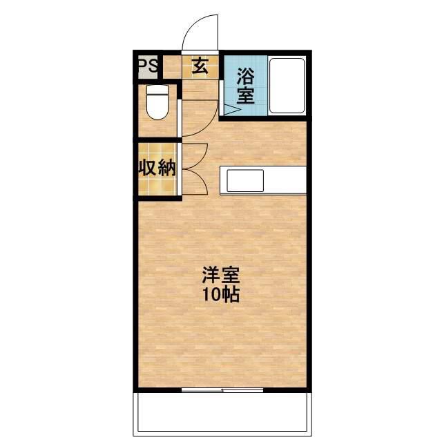 フロウレス新屋敷(ワンルーム/3階)の間取り写真