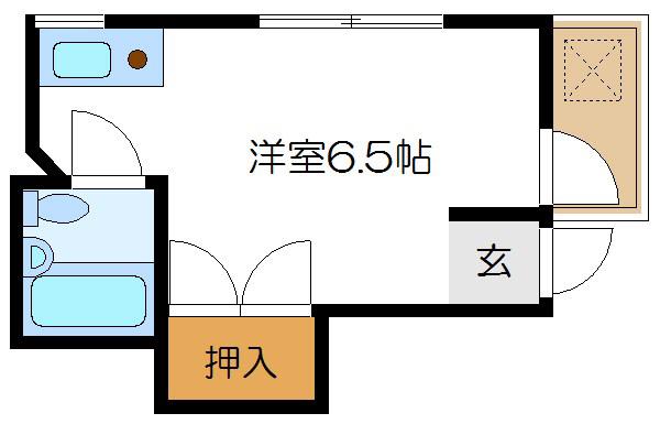 ストークハイツ久保田(ワンルーム/1階)の間取り写真