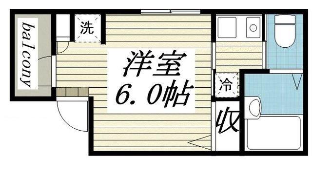 FORBITEZZ(1K/1階)の間取り写真