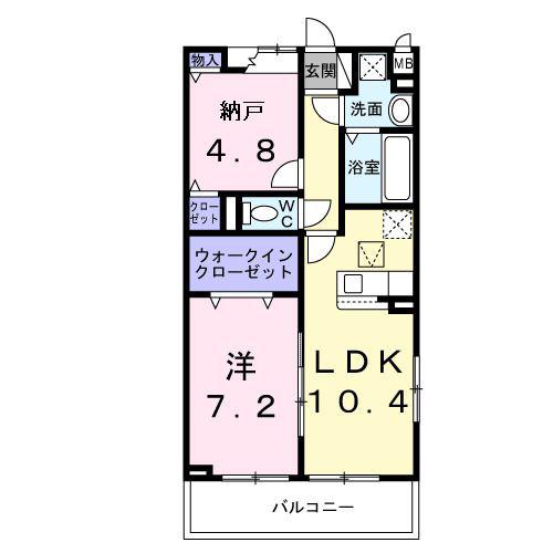 サンリットハーモニー(1SLDK/1階)の間取り写真