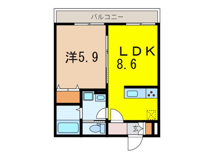 AIFLAT MEJIRO(1LDK/3階)の間取り写真