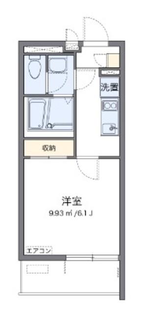 クレイノ栞(1K/3階)の間取り写真