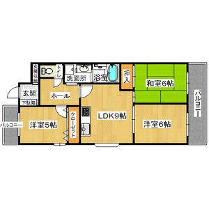 シャトーレイクルイーズ(3LDK/7階)の間取り写真