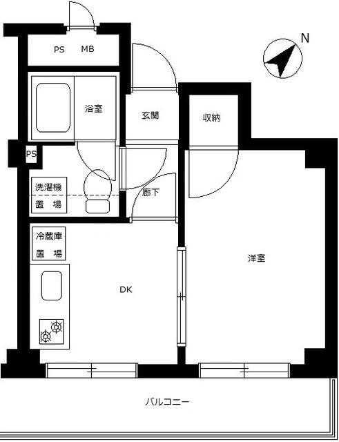 スターホームズ横須賀中央(1DK/6階)の間取り写真