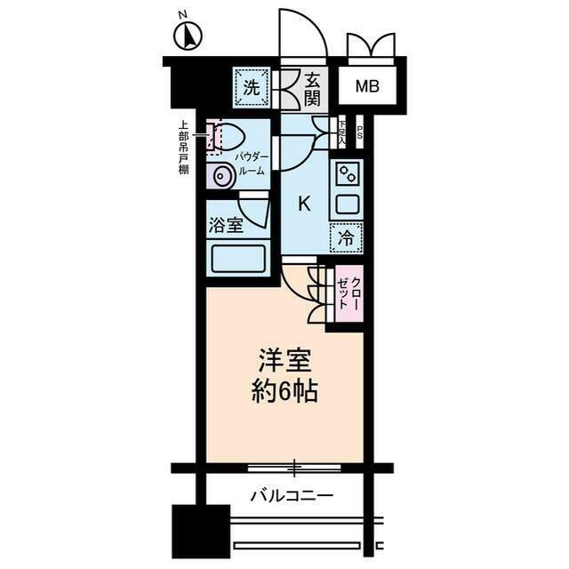 RISING PLACE 川崎(1K/11階)の間取り写真