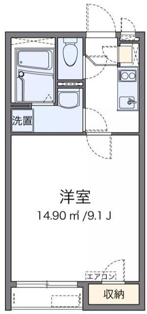 クレイノサンライト緑が丘(1K/1階)の間取り写真