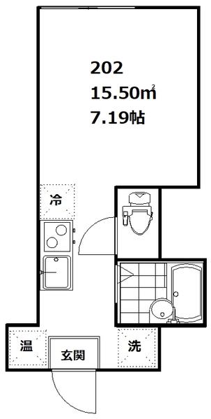 TRビル(ワンルーム/2階)の間取り写真