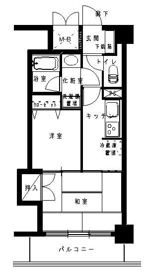 ダイアパレスステーションプラザ前橋II(2K/3階)の間取り写真