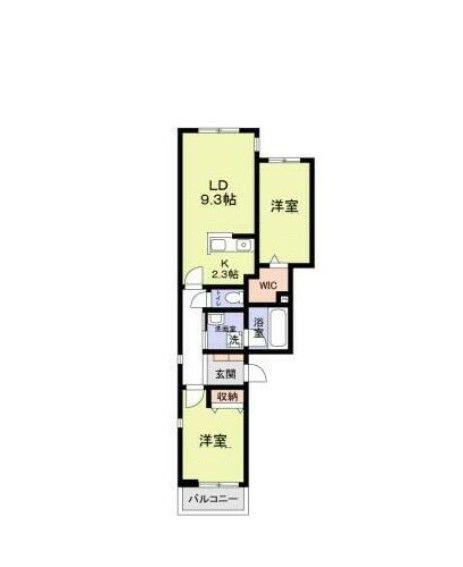 板橋区高島平計画(2LDK/2階)の間取り写真