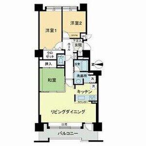 アイビーハイム福住東センターポルト(3LDK/13階)の間取り写真