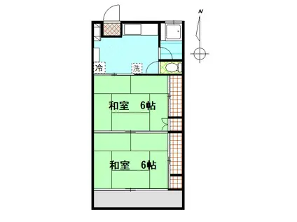 大森コーポ(2K/2階)の間取り写真