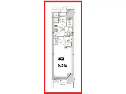 ラフィスタ三ノ輪(1K/6階)の間取り写真