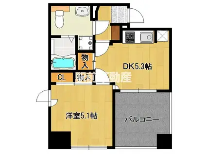 グランドサヴォイ(1DK/10階)の間取り写真