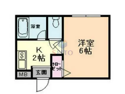 フェニックス豊中 I(1K/2階)の間取り写真