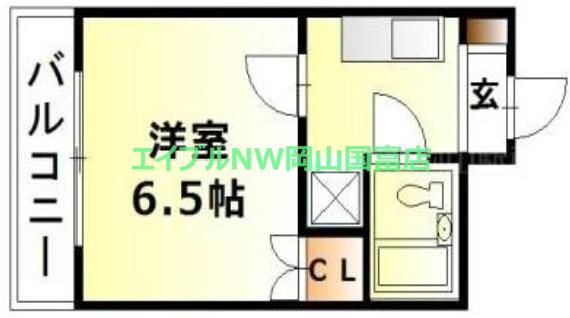 RENAXIA中納言(1K/3階)の間取り写真