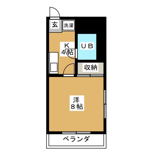コクブマンション(1K/5階)の間取り写真