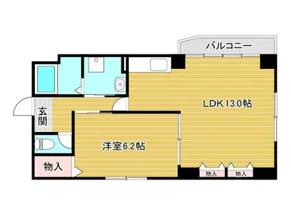 ソルトシティ浜松(1LDK/7階)の間取り写真