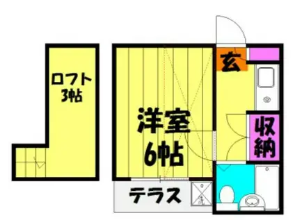 オークスプラザ越谷I(1K/1階)の間取り写真