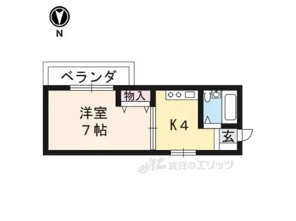 メゾンド・セルリアン(1K/2階)の間取り写真