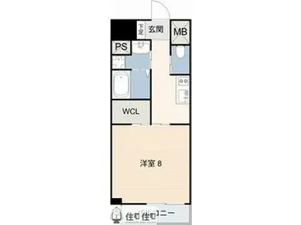 豊田駅前ビル(1K/3階)の間取り写真