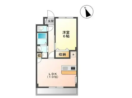 レジーナ郡山(1LDK/1階)の間取り写真