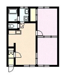 ハイツ創建(2DK/1階)の間取り写真