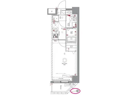 REXZY西川口AZIV(1K/5階)の間取り写真