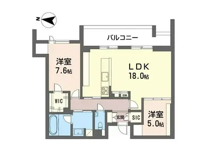 クオリスタ(2LDK/4階)の間取り写真