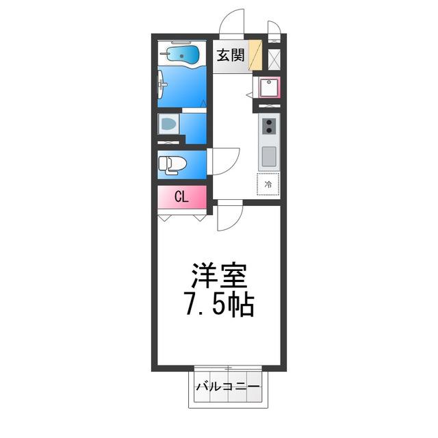 シャルマンコート(1K/1階)の間取り写真