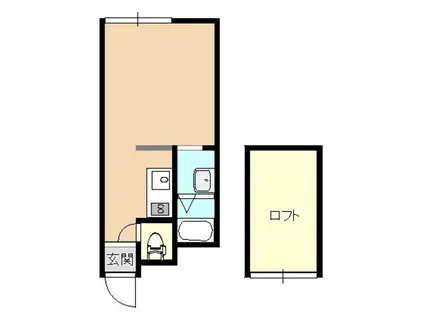 グリーンコート巣子A(ワンルーム/2階)の間取り写真