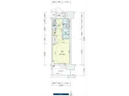 プレサンスTHE栄(1K/5階)の間取り写真